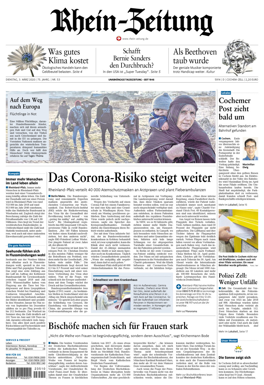 Rhein-Zeitung Kreis Cochem-Zell vom Dienstag, 03.03.2020