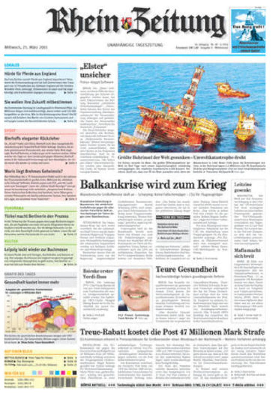 Rhein-Zeitung Kreis Cochem-Zell vom Mittwoch, 21.03.2001