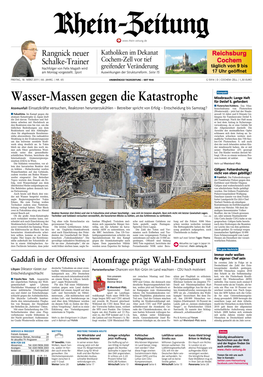 Rhein-Zeitung Kreis Cochem-Zell vom Freitag, 18.03.2011