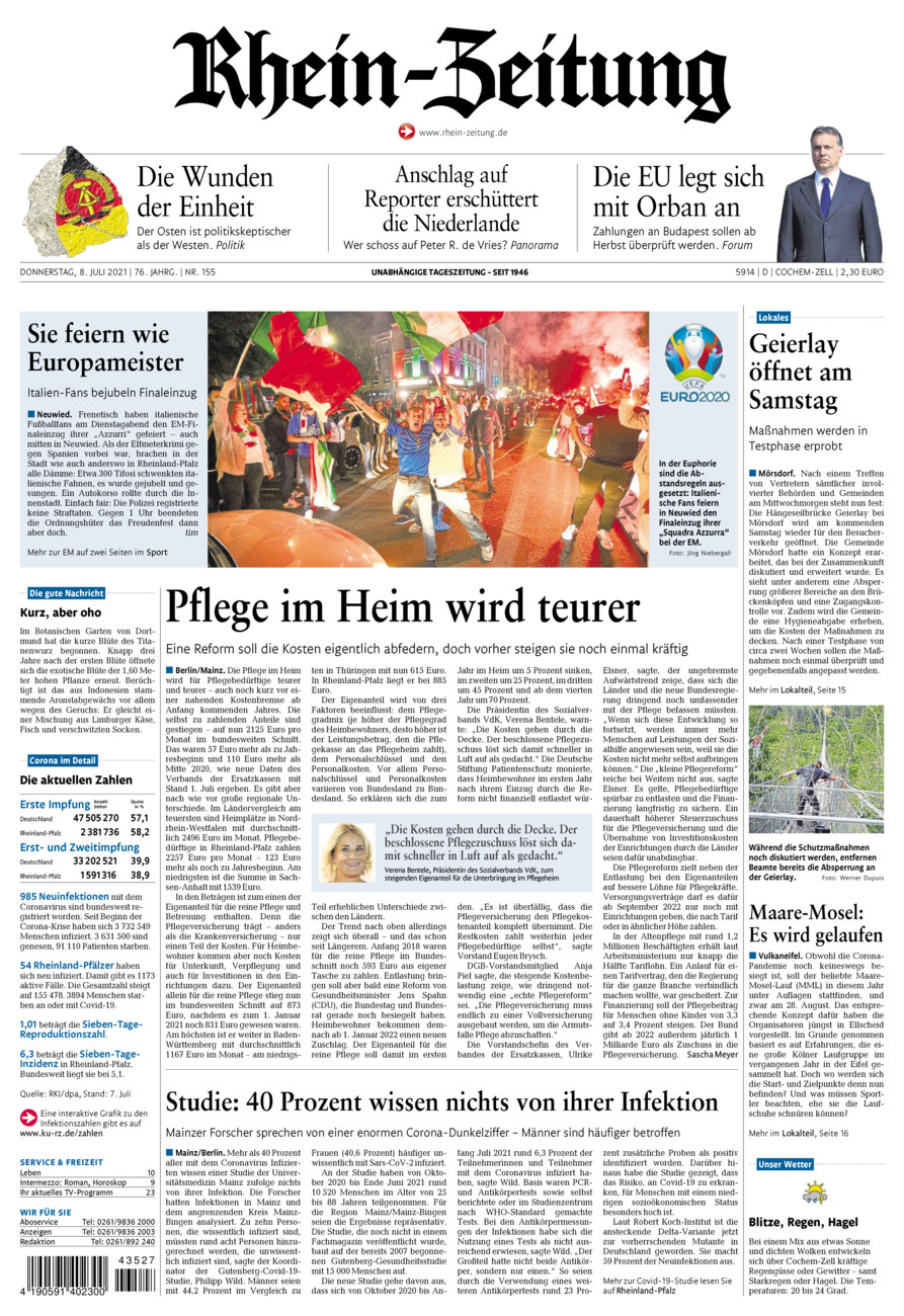 Rhein-Zeitung Kreis Cochem-Zell vom Donnerstag, 08.07.2021