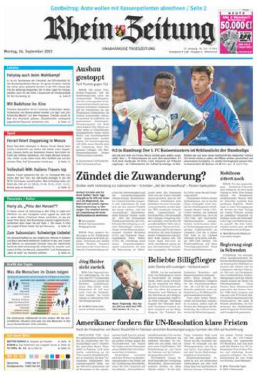 Rhein-Zeitung Kreis Cochem-Zell vom Montag, 16.09.2002