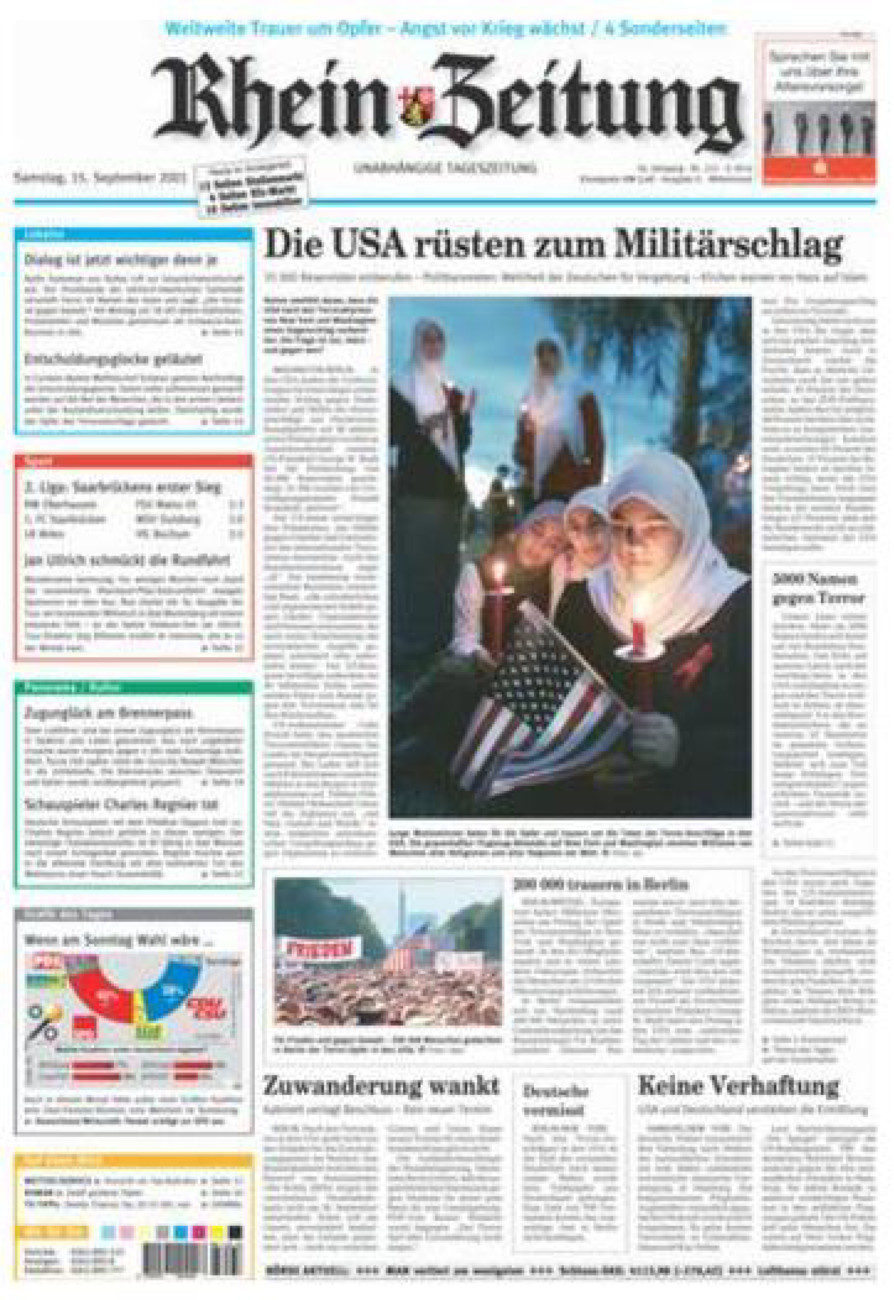 Rhein-Zeitung Kreis Cochem-Zell vom Samstag, 15.09.2001