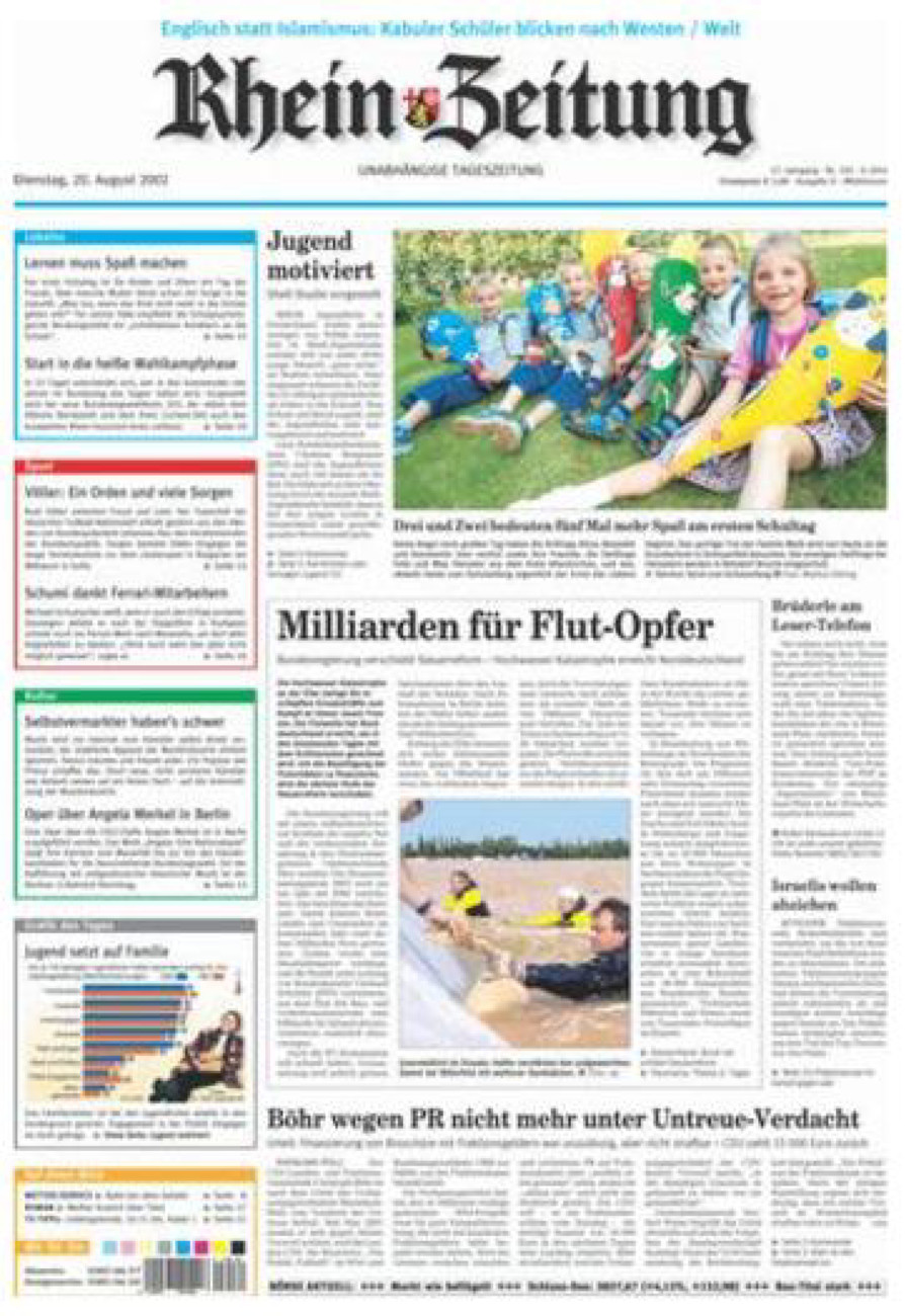 Rhein-Zeitung Kreis Cochem-Zell vom Dienstag, 20.08.2002