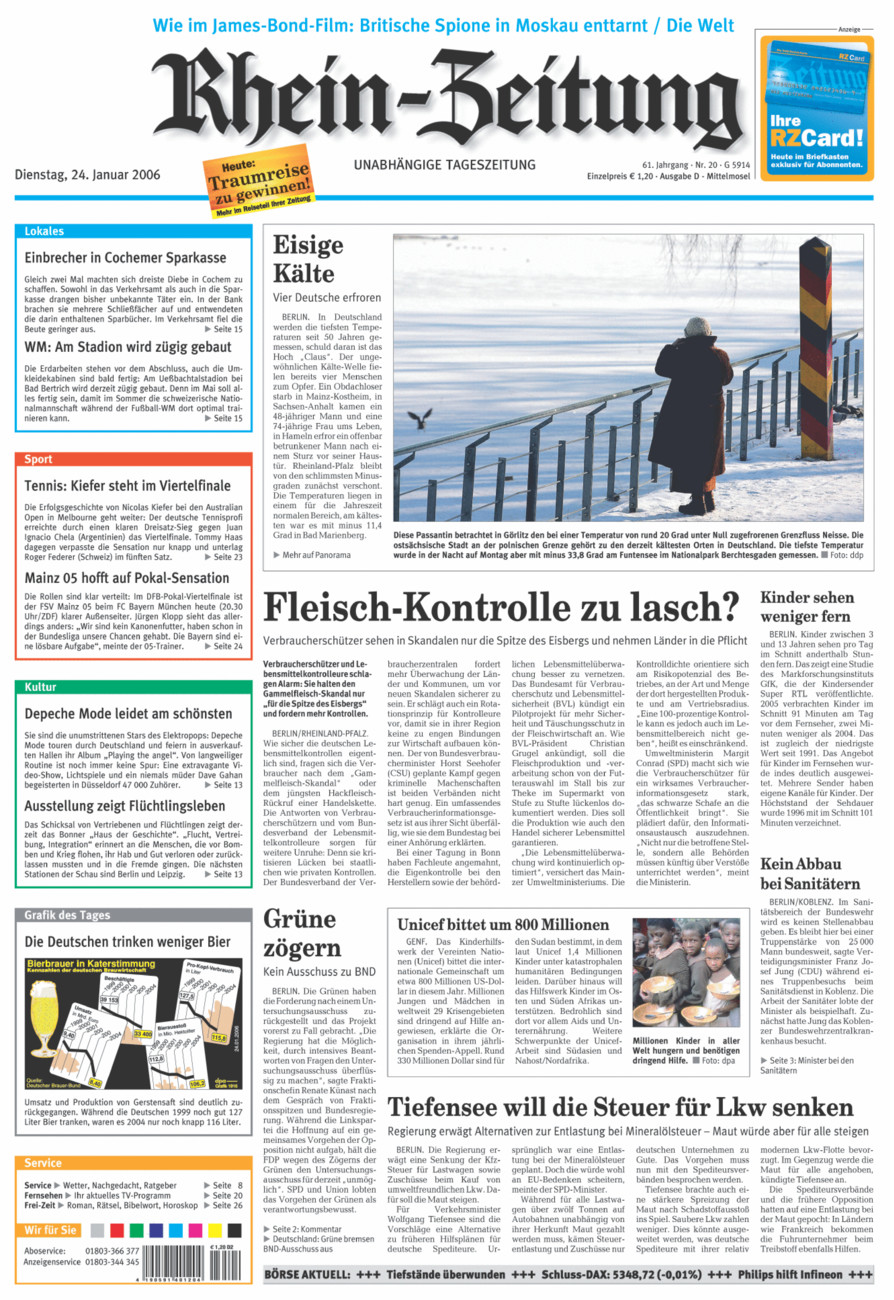 Rhein-Zeitung Kreis Cochem-Zell vom Dienstag, 24.01.2006