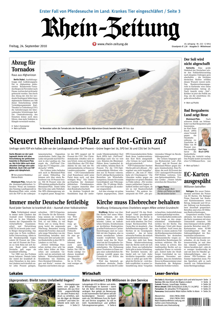 Rhein-Zeitung Kreis Cochem-Zell vom Freitag, 24.09.2010