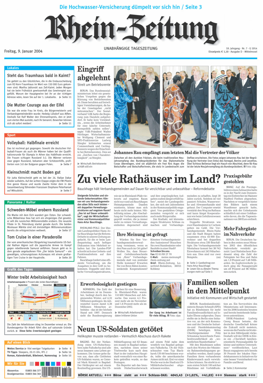 Rhein-Zeitung Kreis Cochem-Zell vom Freitag, 09.01.2004