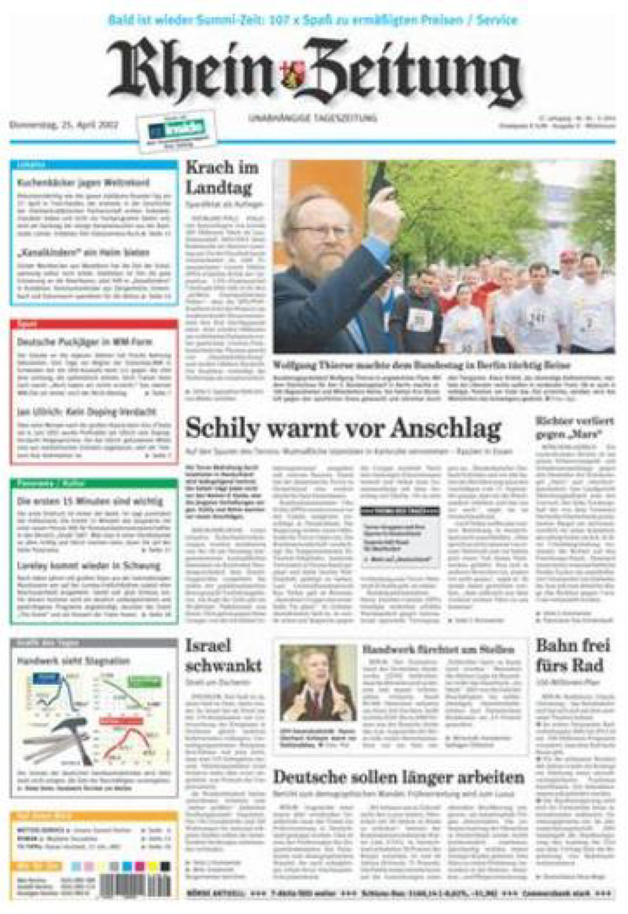 Rhein-Zeitung Kreis Cochem-Zell vom Donnerstag, 25.04.2002