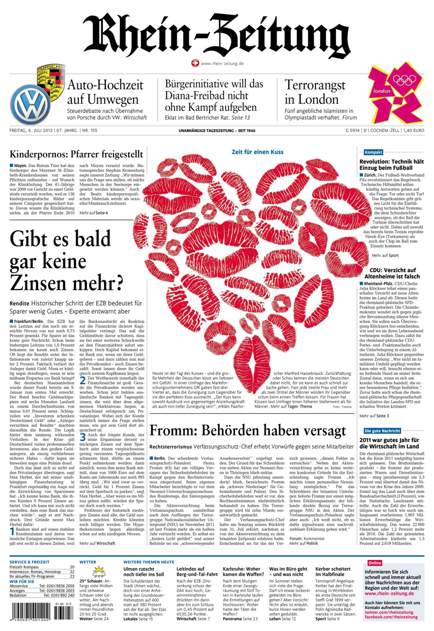 Rhein-Zeitung Kreis Cochem-Zell vom Freitag, 06.07.2012