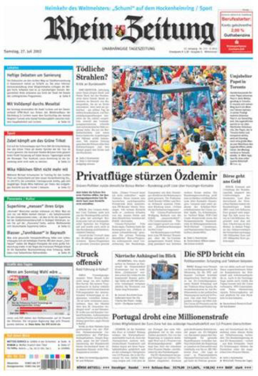 Rhein-Zeitung Kreis Cochem-Zell vom Samstag, 27.07.2002