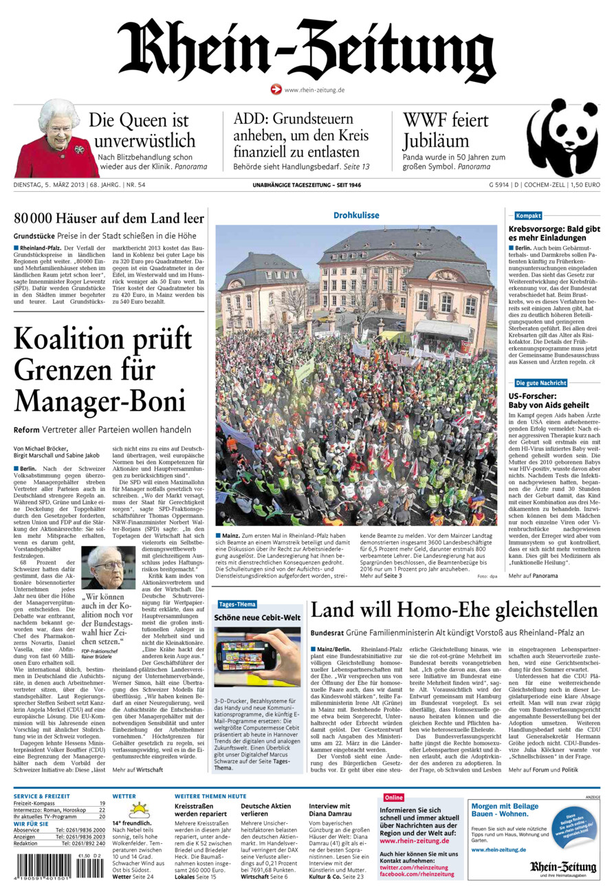 Rhein-Zeitung Kreis Cochem-Zell vom Dienstag, 05.03.2013