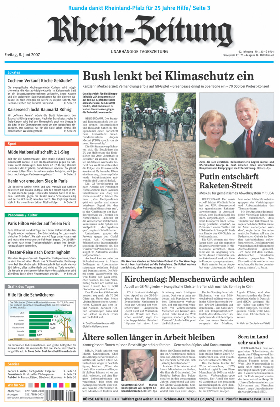 Rhein-Zeitung Kreis Cochem-Zell vom Freitag, 08.06.2007