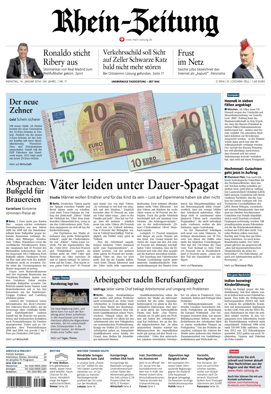 Rhein-Zeitung Kreis Cochem-Zell vom Dienstag, 14.01.2014