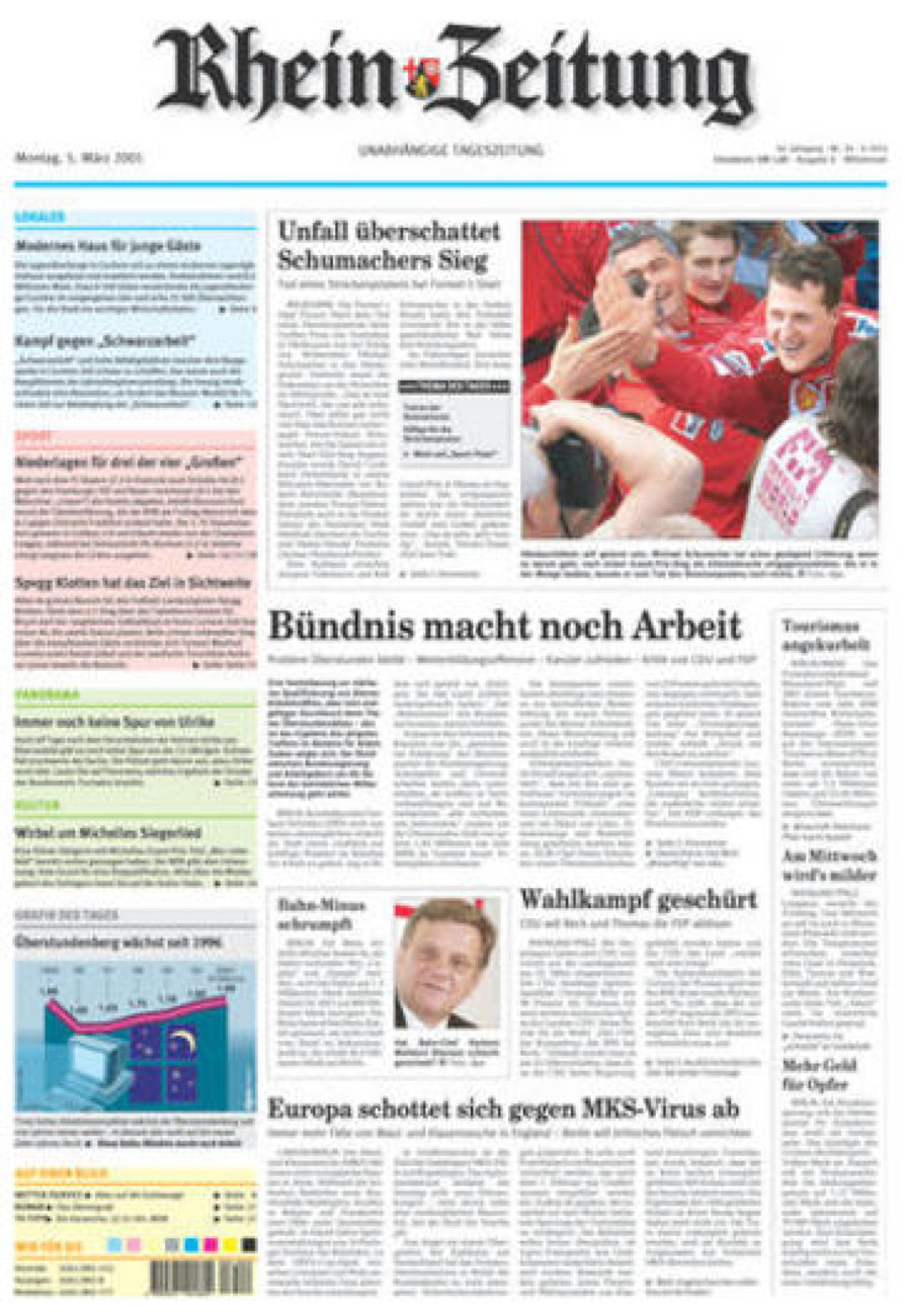 Rhein-Zeitung Kreis Cochem-Zell vom Montag, 05.03.2001