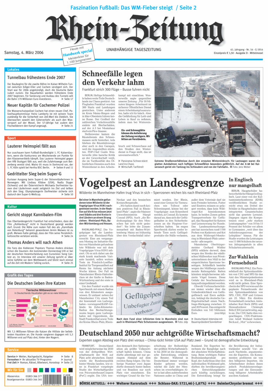Rhein-Zeitung Kreis Cochem-Zell vom Samstag, 04.03.2006