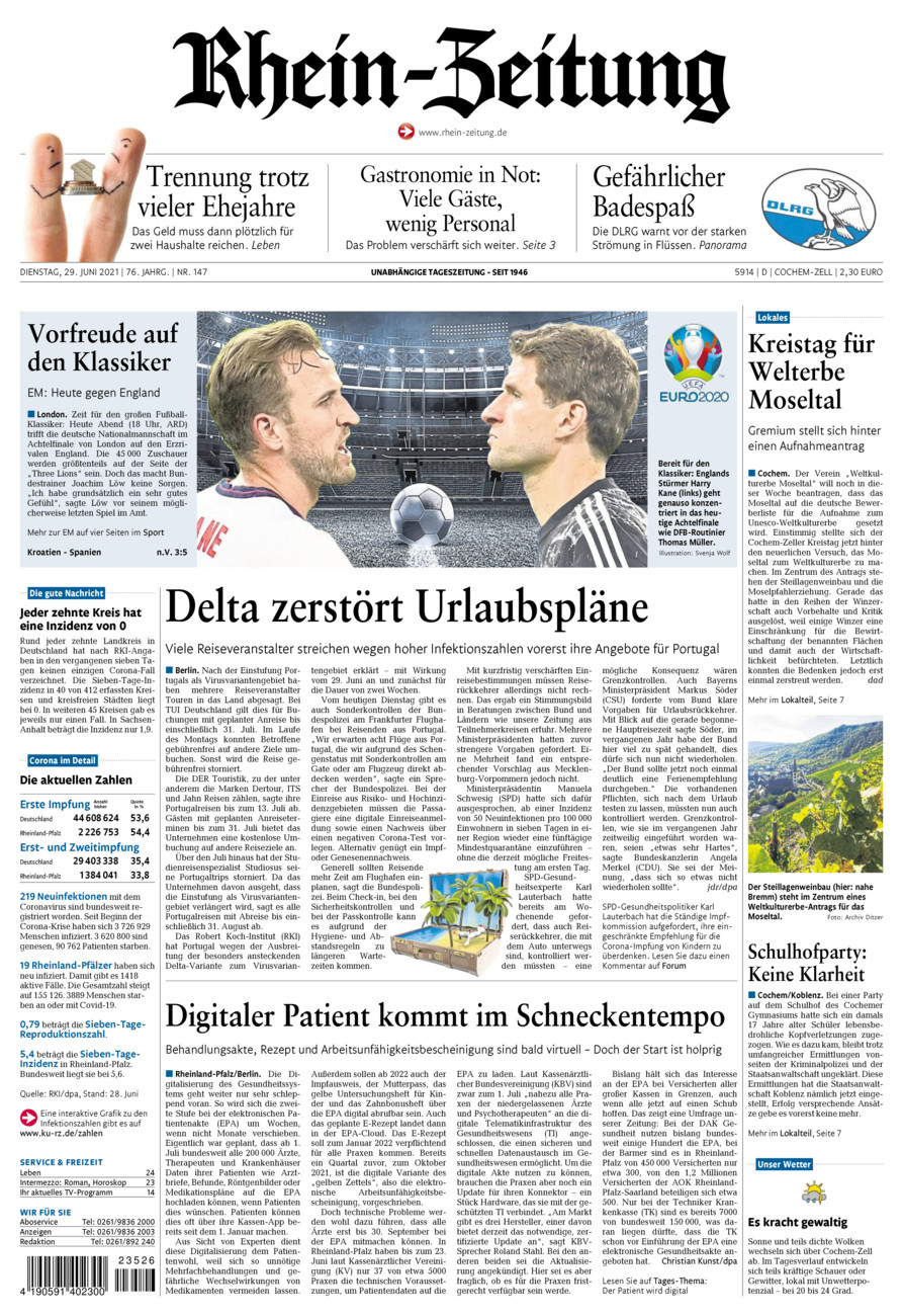 Rhein-Zeitung Kreis Cochem-Zell vom Dienstag, 29.06.2021