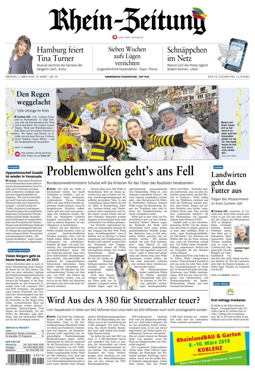 Rhein-Zeitung Kreis Cochem-Zell vom Dienstag, 05.03.2019