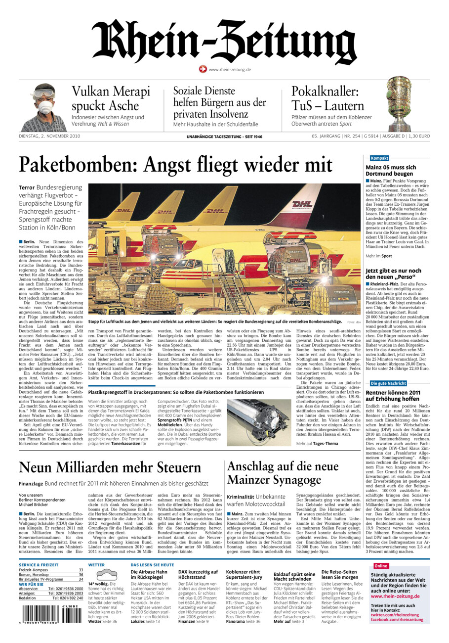 Rhein-Zeitung Kreis Cochem-Zell vom Dienstag, 02.11.2010