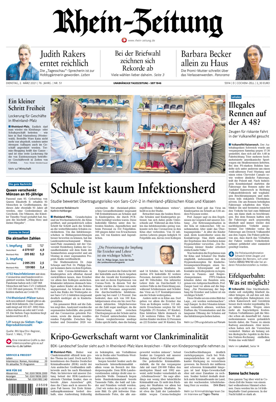 Rhein-Zeitung Kreis Cochem-Zell vom Dienstag, 02.03.2021