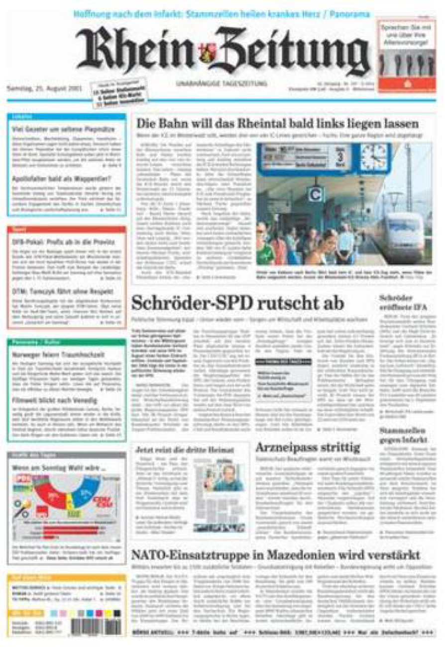 Rhein-Zeitung Kreis Cochem-Zell vom Samstag, 25.08.2001