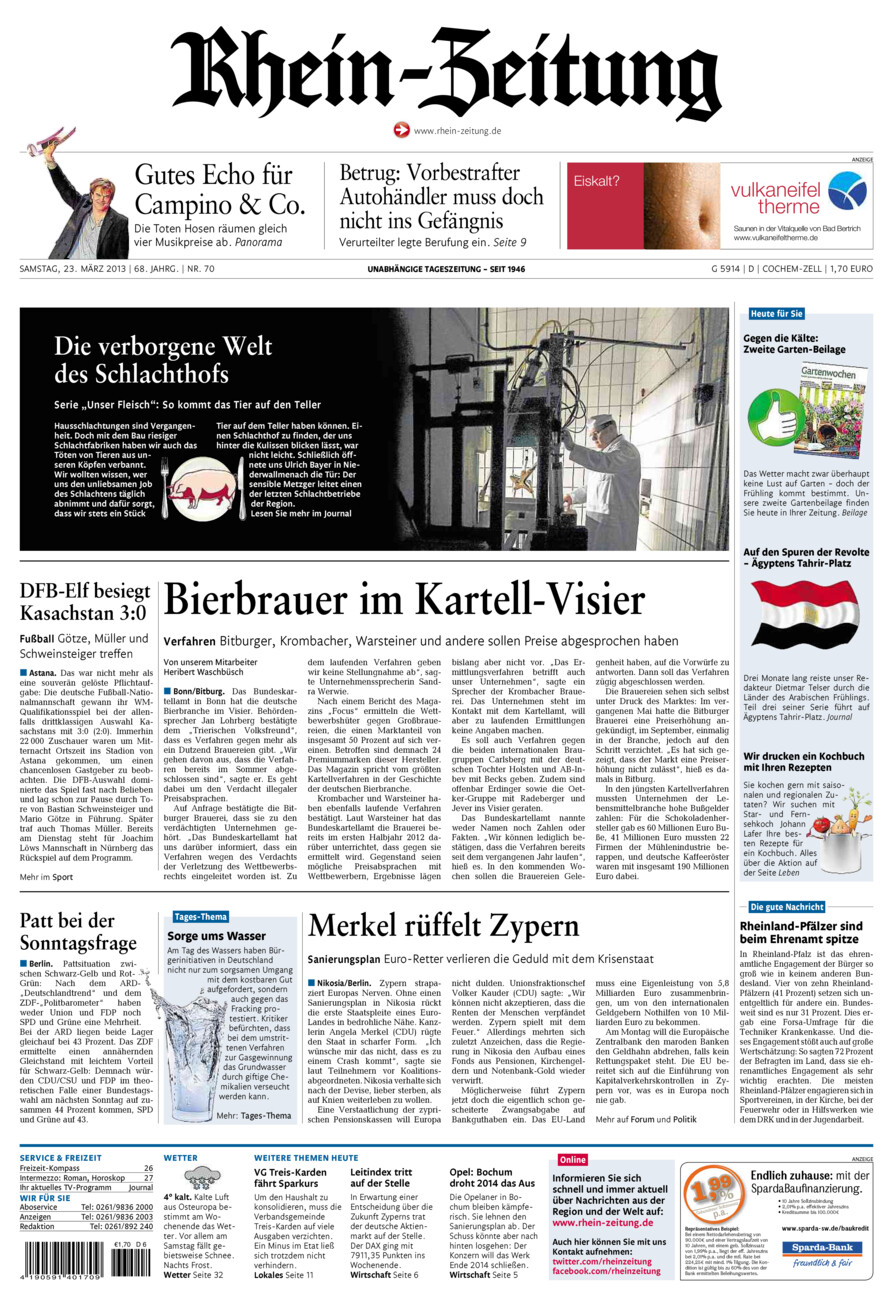 Rhein-Zeitung Kreis Cochem-Zell vom Samstag, 23.03.2013