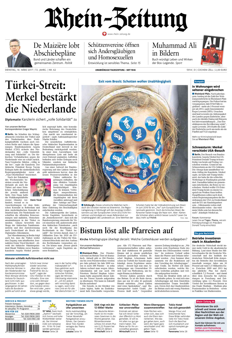 Rhein-Zeitung Kreis Cochem-Zell vom Dienstag, 14.03.2017