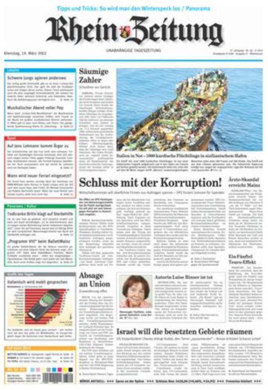 Rhein-Zeitung Kreis Cochem-Zell vom Dienstag, 19.03.2002