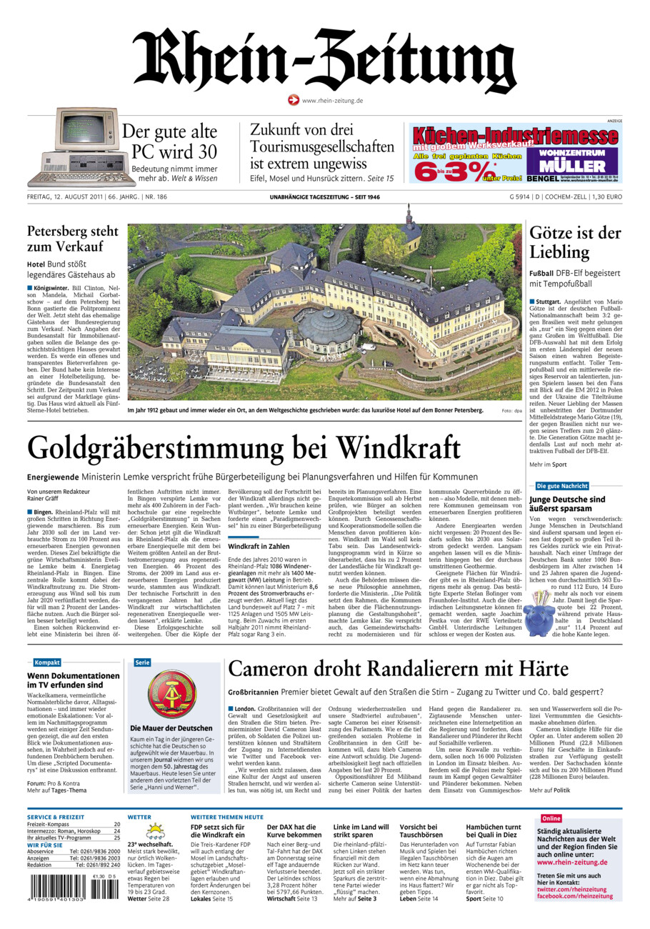 Rhein-Zeitung Kreis Cochem-Zell vom Freitag, 12.08.2011