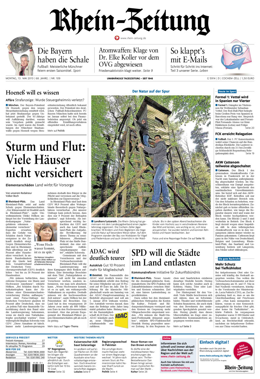 Rhein-Zeitung Kreis Cochem-Zell vom Montag, 13.05.2013