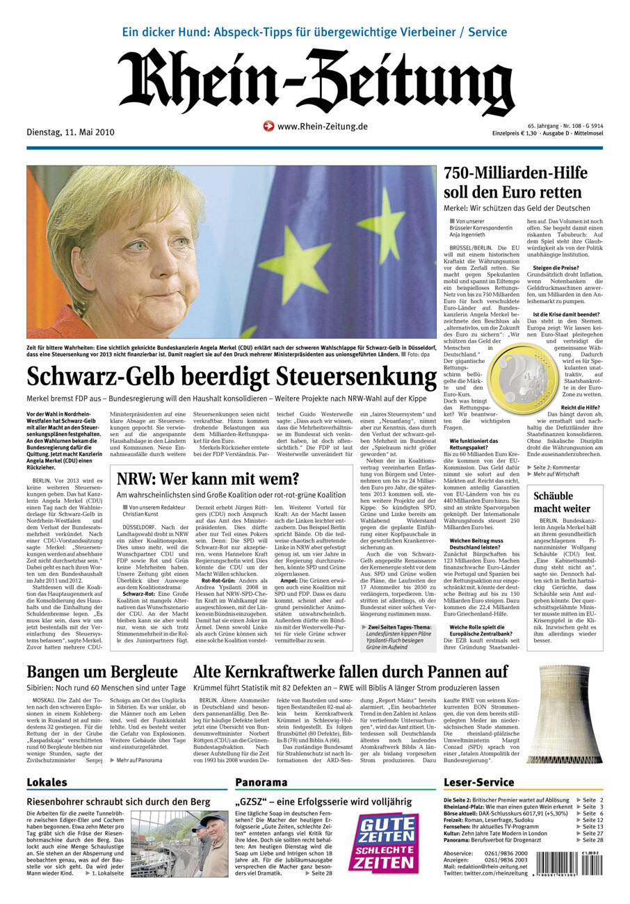 Rhein-Zeitung Kreis Cochem-Zell vom Dienstag, 11.05.2010