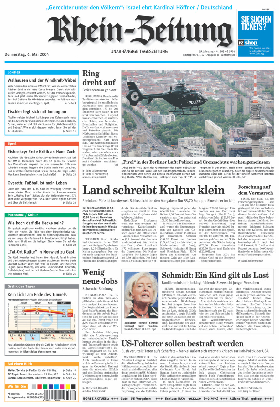 Rhein-Zeitung Kreis Cochem-Zell vom Donnerstag, 06.05.2004
