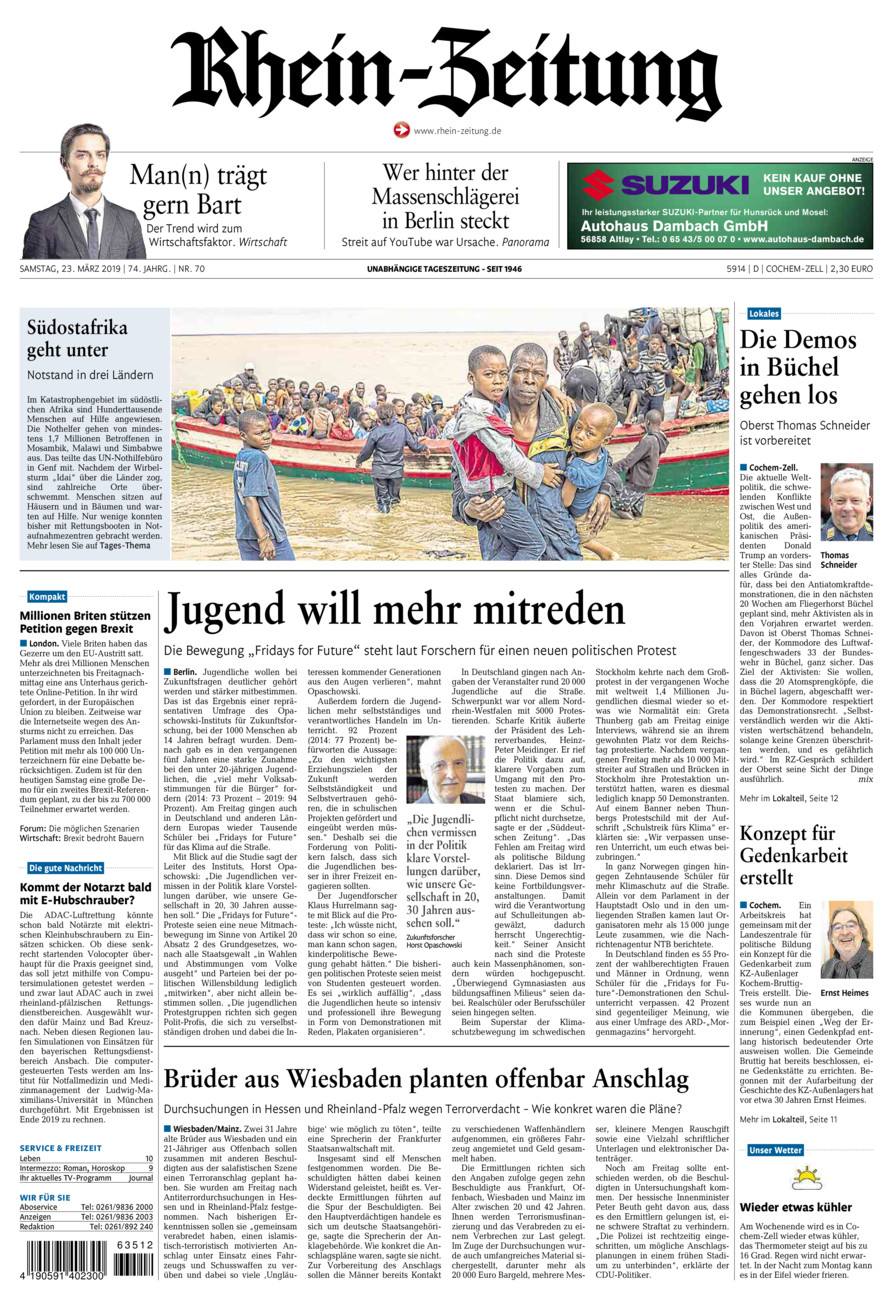 Rhein-Zeitung Kreis Cochem-Zell vom Samstag, 23.03.2019