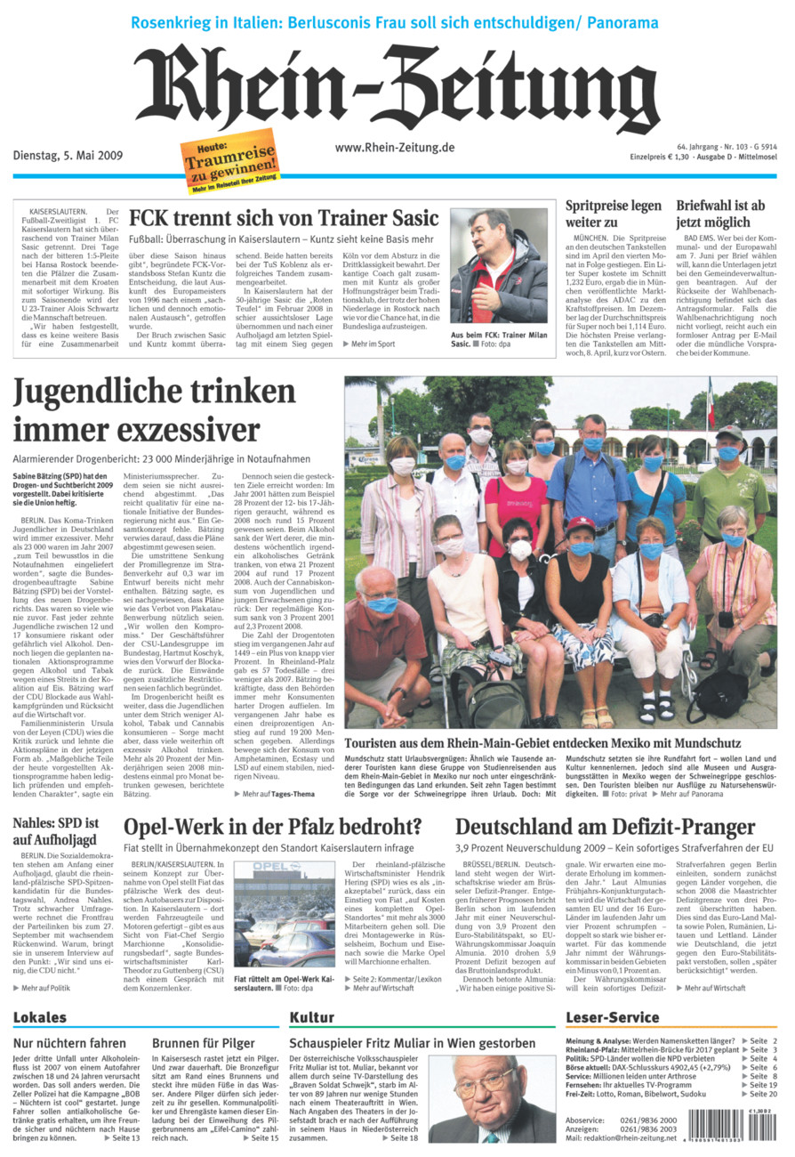 Rhein-Zeitung Kreis Cochem-Zell vom Dienstag, 05.05.2009