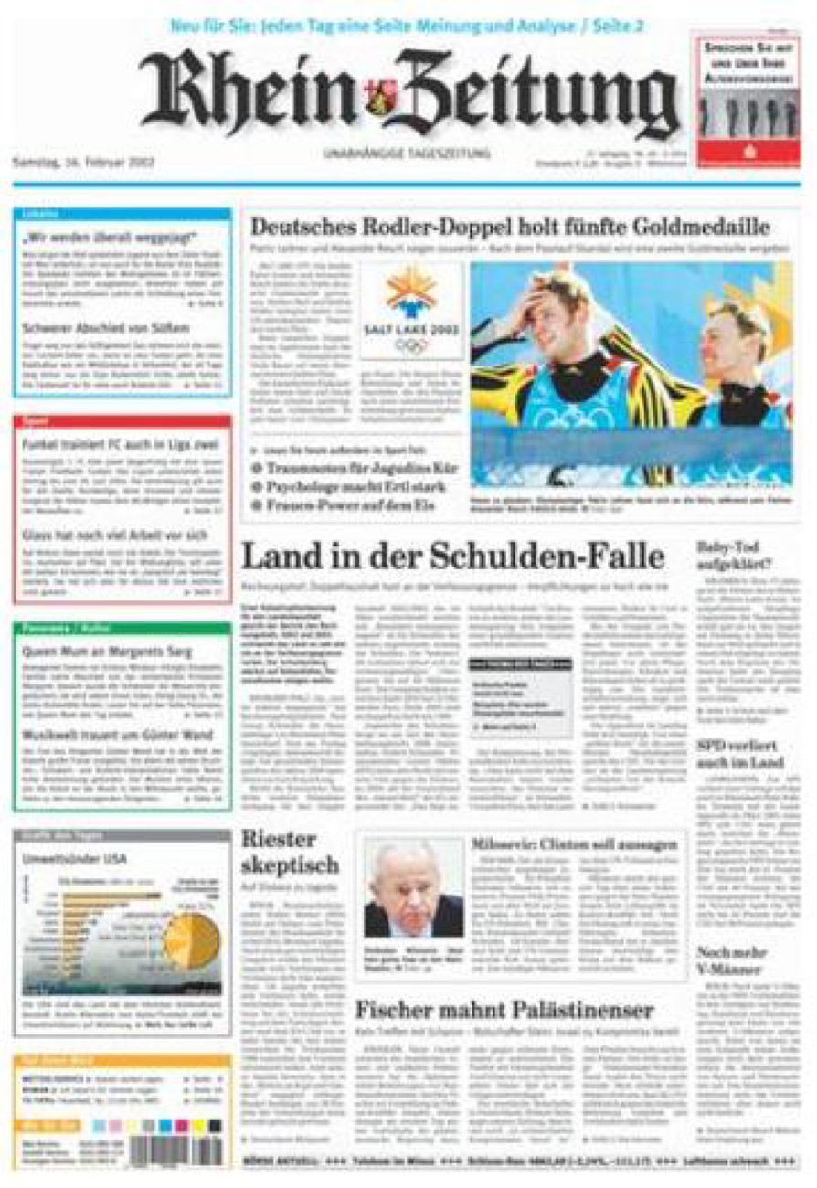 Rhein-Zeitung Kreis Cochem-Zell vom Samstag, 16.02.2002