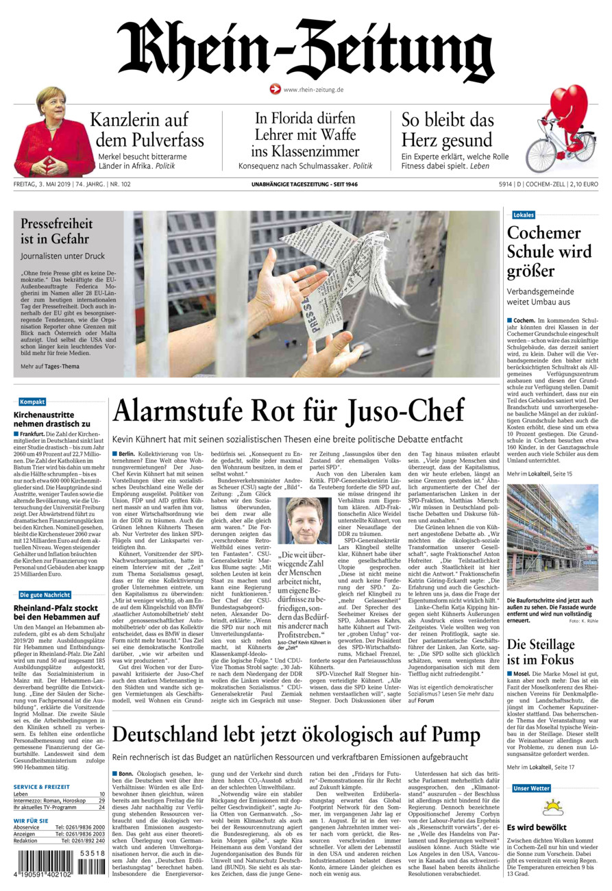 Rhein-Zeitung Kreis Cochem-Zell vom Freitag, 03.05.2019