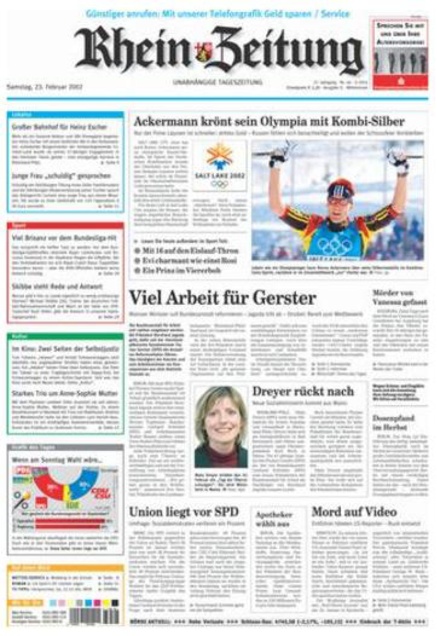 Rhein-Zeitung Kreis Cochem-Zell vom Samstag, 23.02.2002