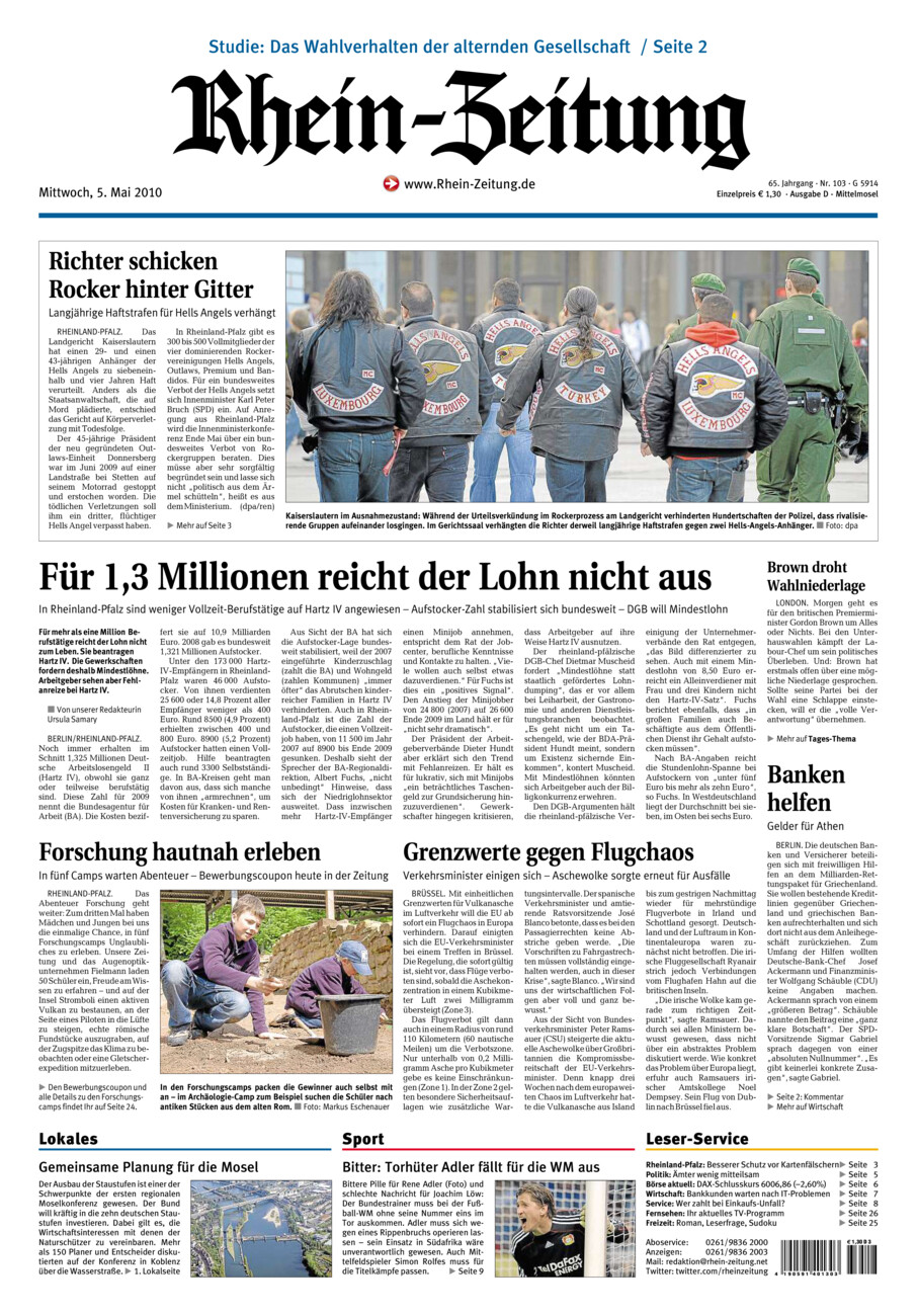 Rhein-Zeitung Kreis Cochem-Zell vom Mittwoch, 05.05.2010
