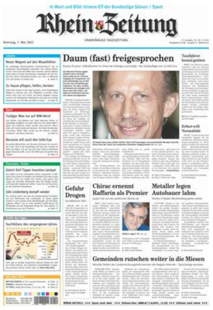 Rhein-Zeitung Kreis Cochem-Zell vom Dienstag, 07.05.2002