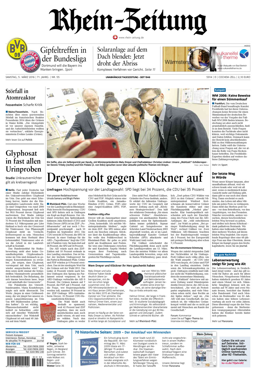 Rhein-Zeitung Kreis Cochem-Zell vom Samstag, 05.03.2016