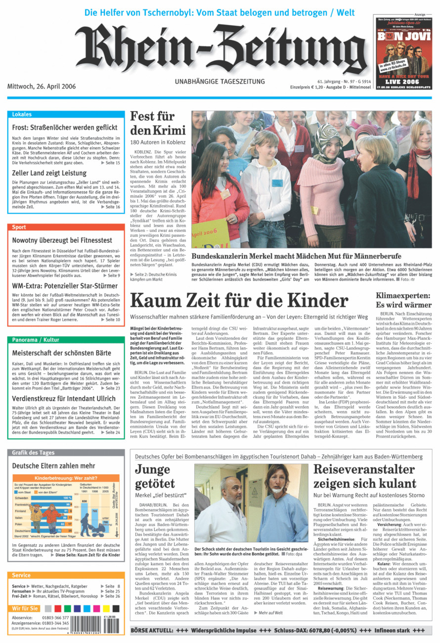 Rhein-Zeitung Kreis Cochem-Zell vom Mittwoch, 26.04.2006