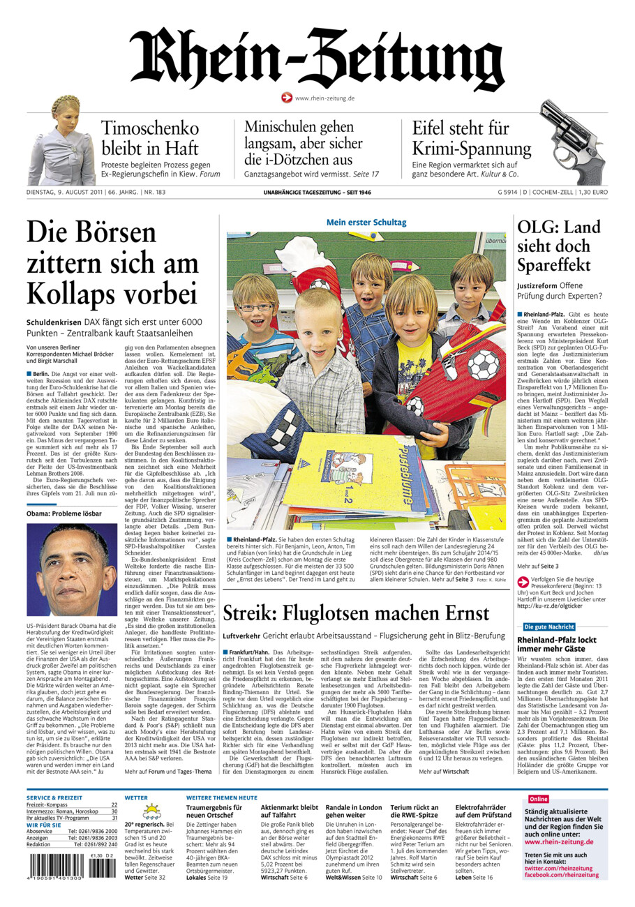 Rhein-Zeitung Kreis Cochem-Zell vom Dienstag, 09.08.2011