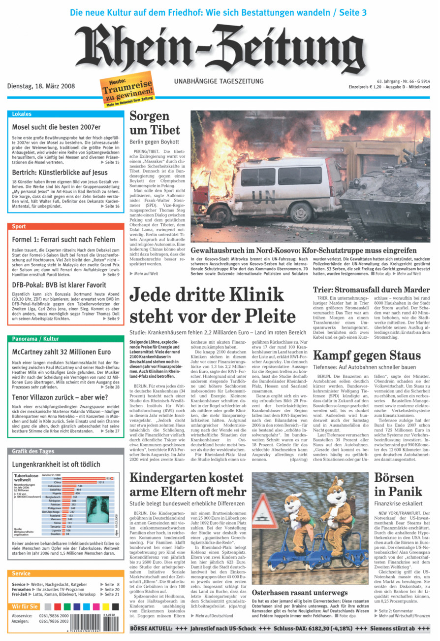 Rhein-Zeitung Kreis Cochem-Zell vom Dienstag, 18.03.2008