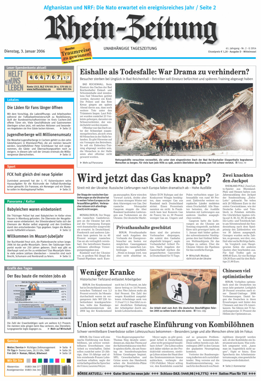Rhein-Zeitung Kreis Cochem-Zell vom Dienstag, 03.01.2006