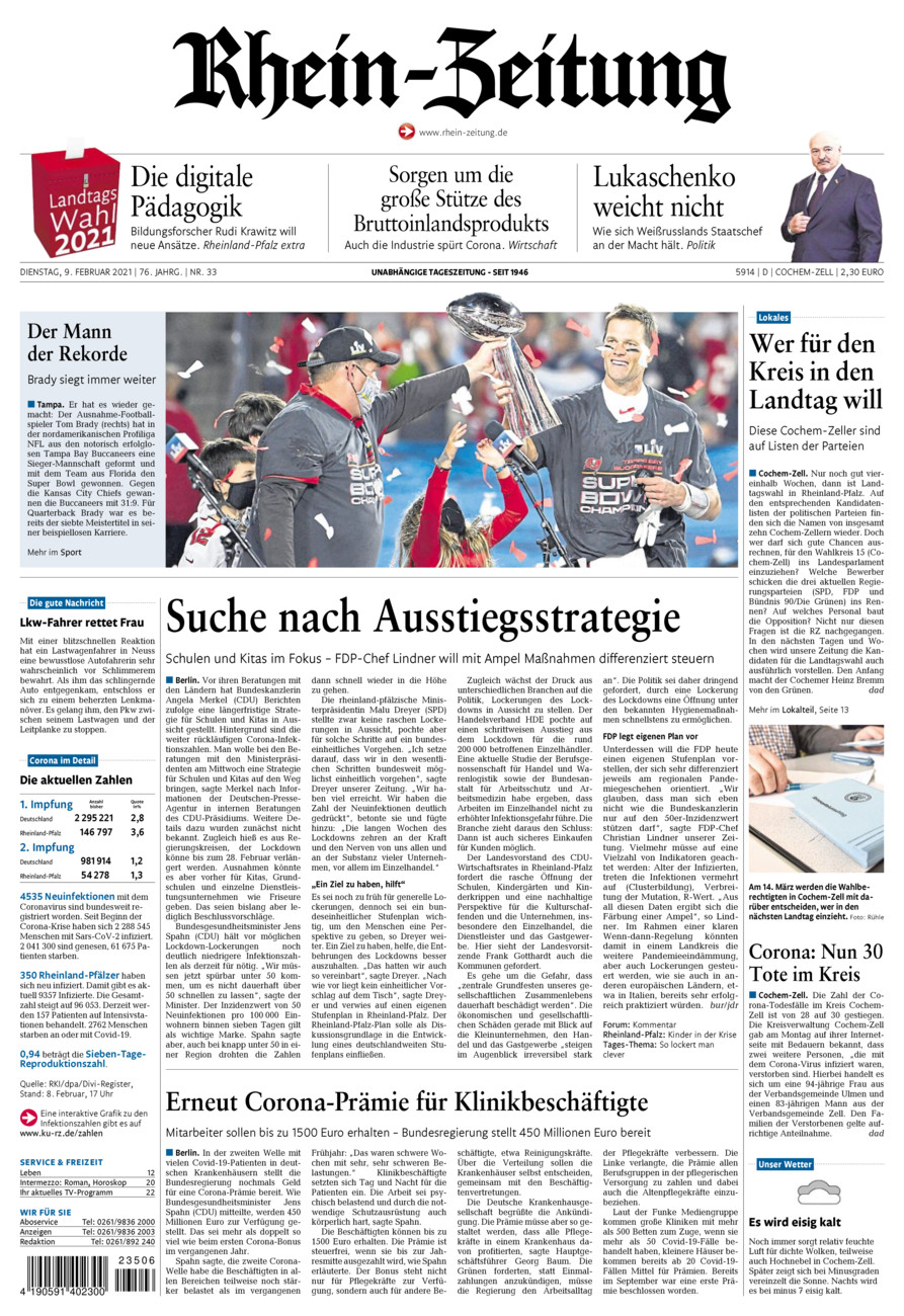 Rhein-Zeitung Kreis Cochem-Zell vom Dienstag, 09.02.2021