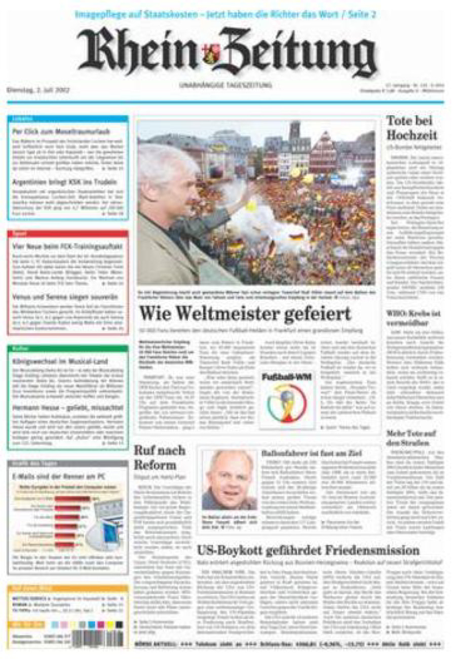 Rhein-Zeitung Kreis Cochem-Zell vom Dienstag, 02.07.2002