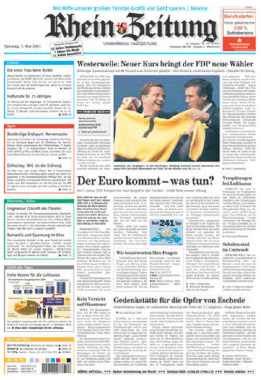 Rhein-Zeitung Kreis Cochem-Zell vom Samstag, 05.05.2001