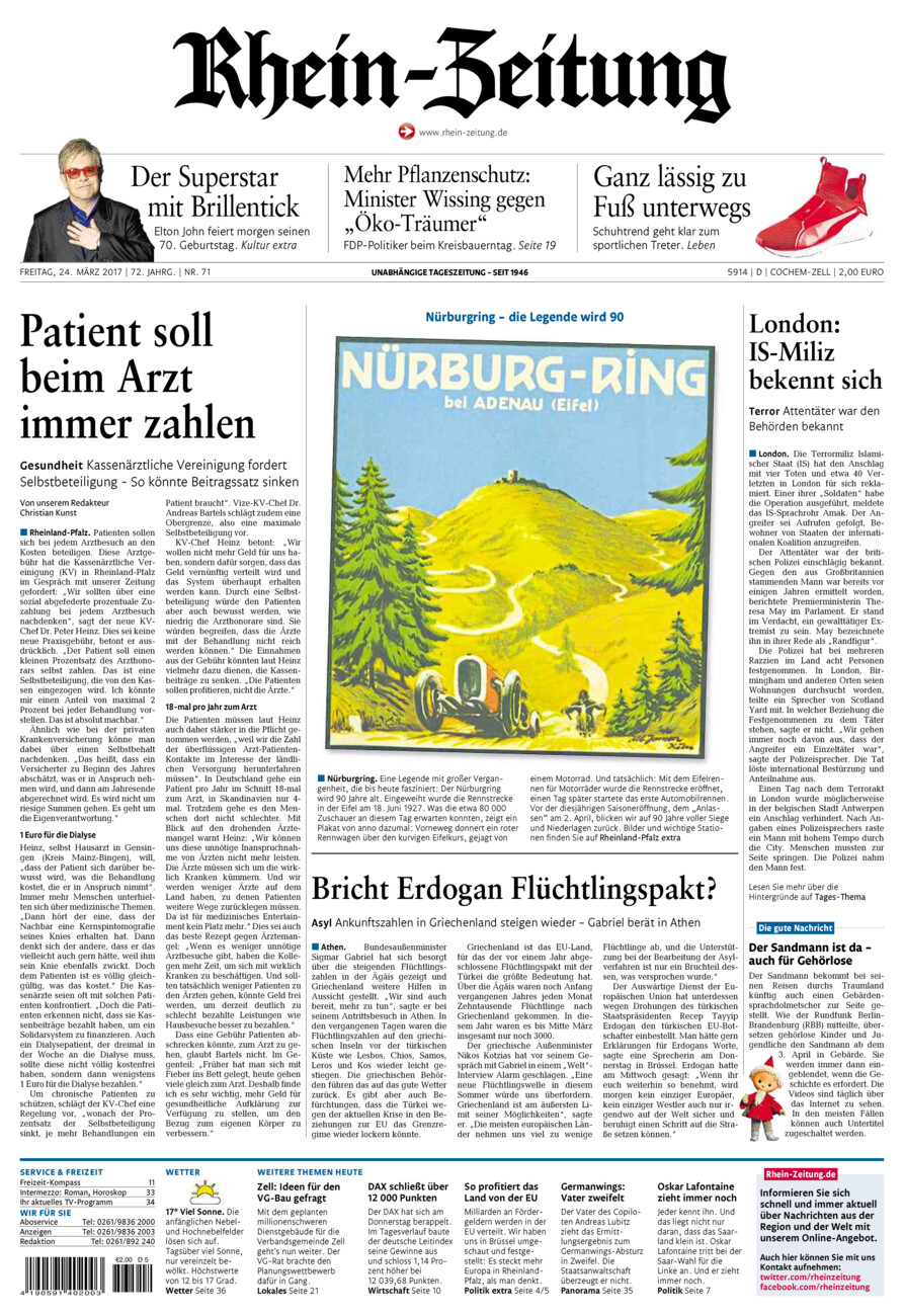 Rhein-Zeitung Kreis Cochem-Zell vom Freitag, 24.03.2017