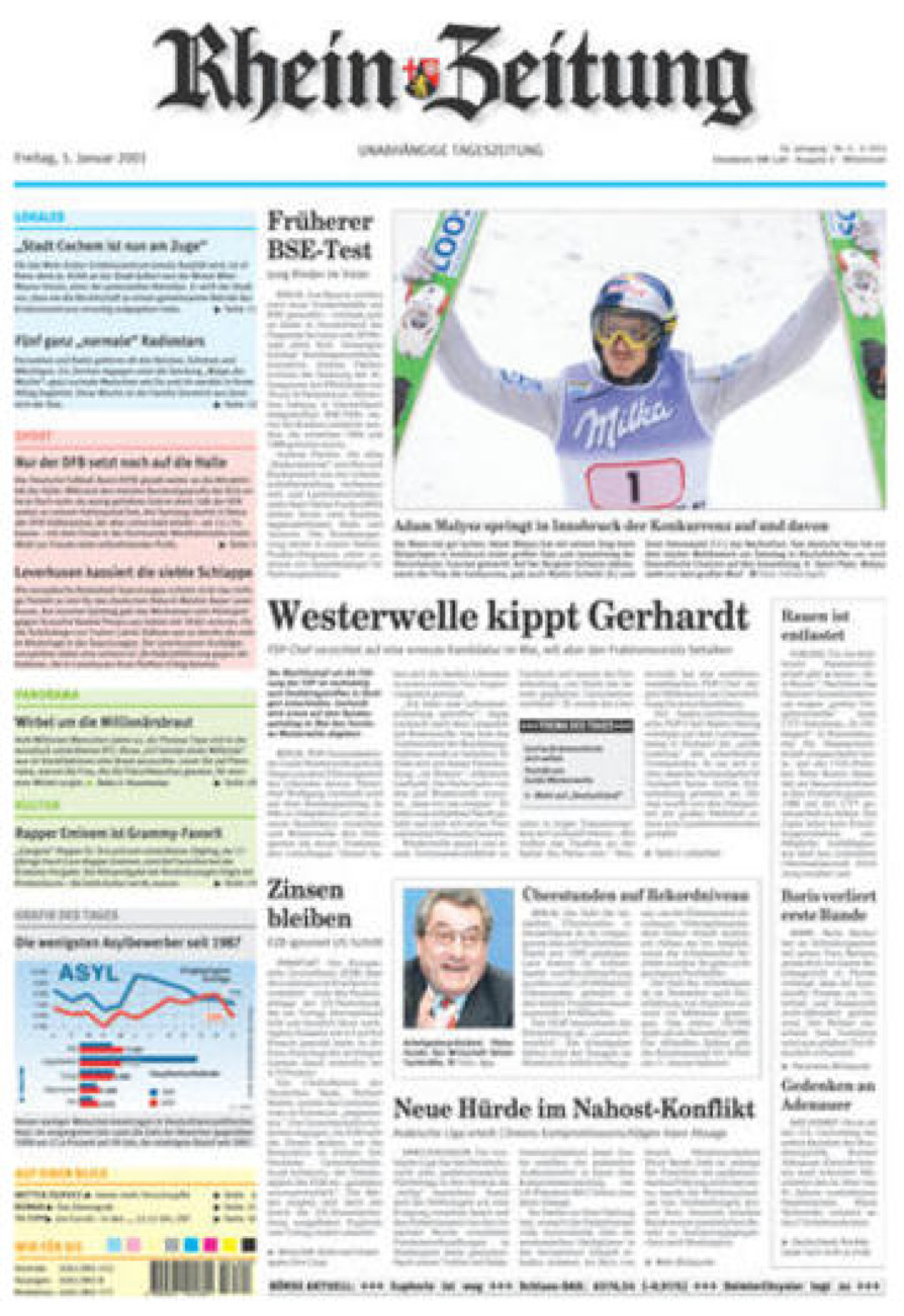 Rhein-Zeitung Kreis Cochem-Zell vom Freitag, 05.01.2001