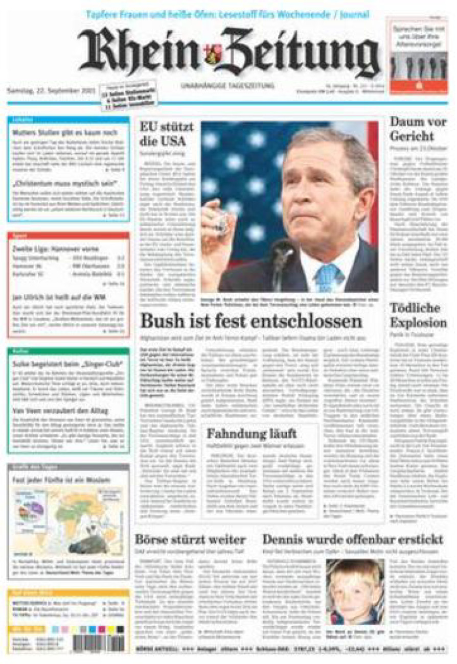 Rhein-Zeitung Kreis Cochem-Zell vom Samstag, 22.09.2001