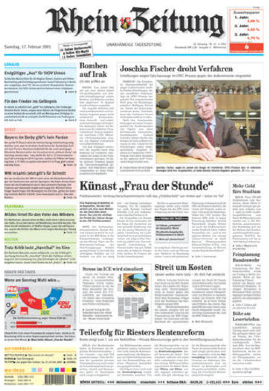Rhein-Zeitung Kreis Cochem-Zell vom Samstag, 17.02.2001
