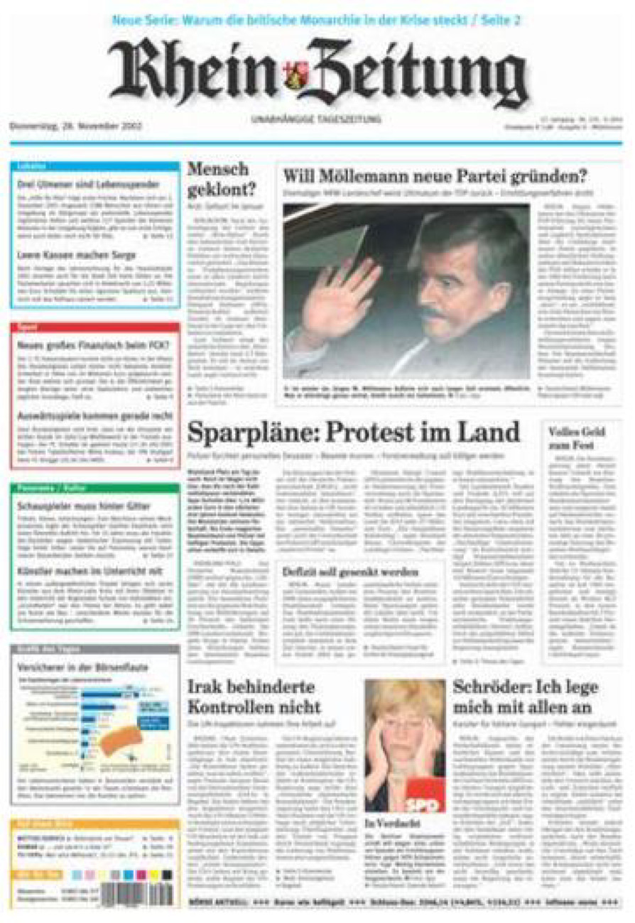 Rhein-Zeitung Kreis Cochem-Zell vom Donnerstag, 28.11.2002